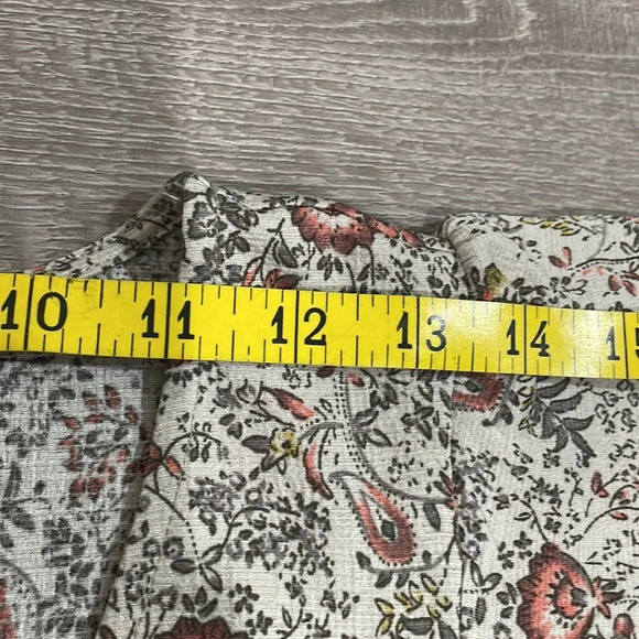 NWOT Melloday Floral Peplum Faux Wrap Flutter Cap Sleeve Top S - Picture 10 of 16